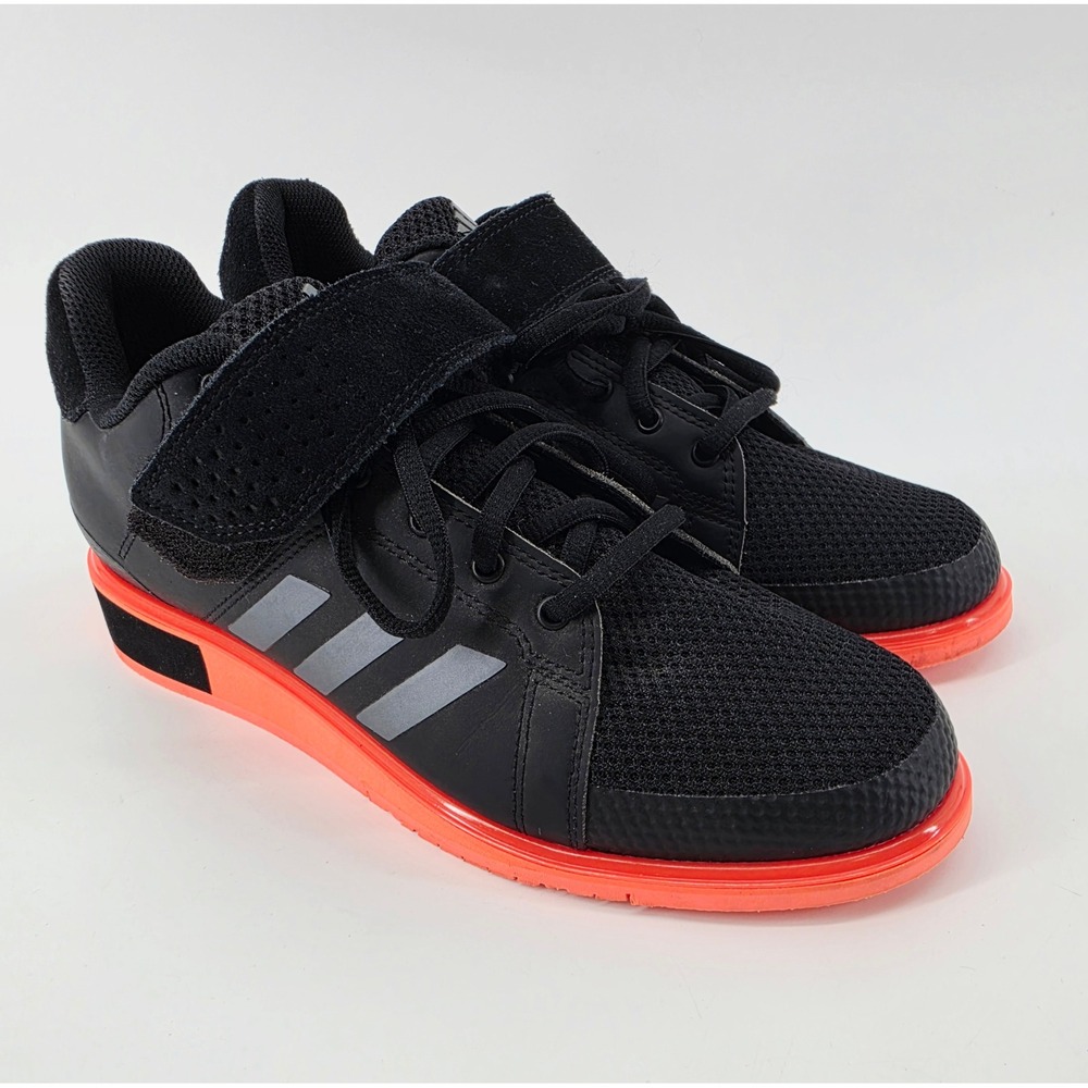 Adidas Power Perfect 3 Mens 7 Black/Orange EF2985 Weightlifting Shoe